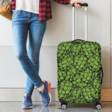 Green Hop Patternn Cabin Suitcases Luggages
