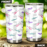 Helicopter Plane Pattern Tumbler