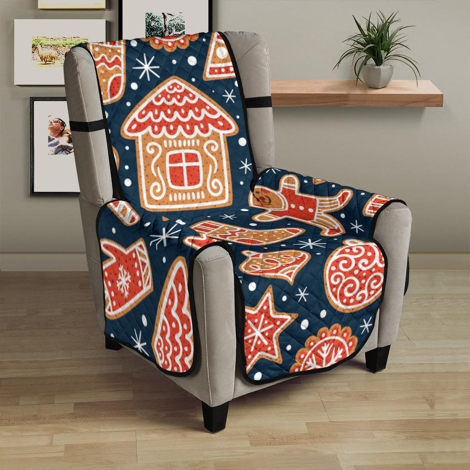 Christmas gingerbread cookie pattern Chair Cover Protector