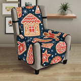 Christmas gingerbread cookie pattern Chair Cover Protector