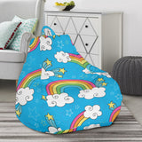Rainbows Sky Clouds Pattern Bean Bag Cover