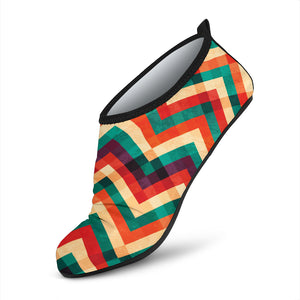 Zigzag  Chevron Colorful Pattern Aqua Shoes