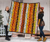 Egypt Hieroglyphics Pattern Print Design 01 Premium Quilt