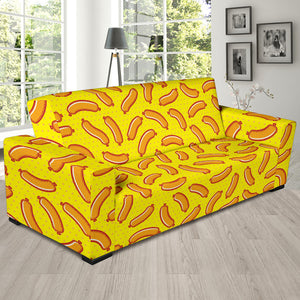 Sausage Pattern Print Design 01  Sofa Slipcover