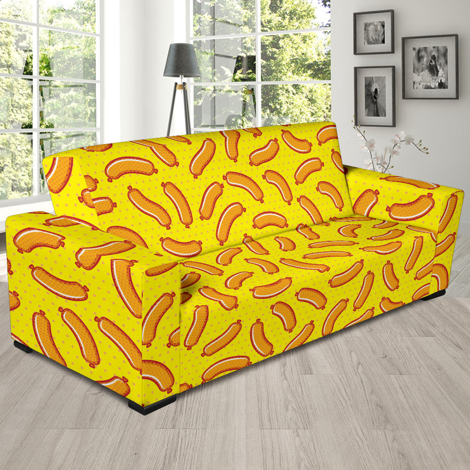 Sausage Pattern Print Design 01  Sofa Slipcover