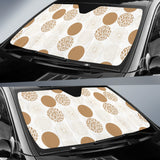 Gold Texture Mushroom Pattern Car Sun Shade