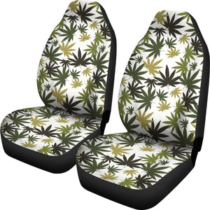 Canabis Marijuana Weed Pattern Print Design 05 Universal Fit Car Seat Covers