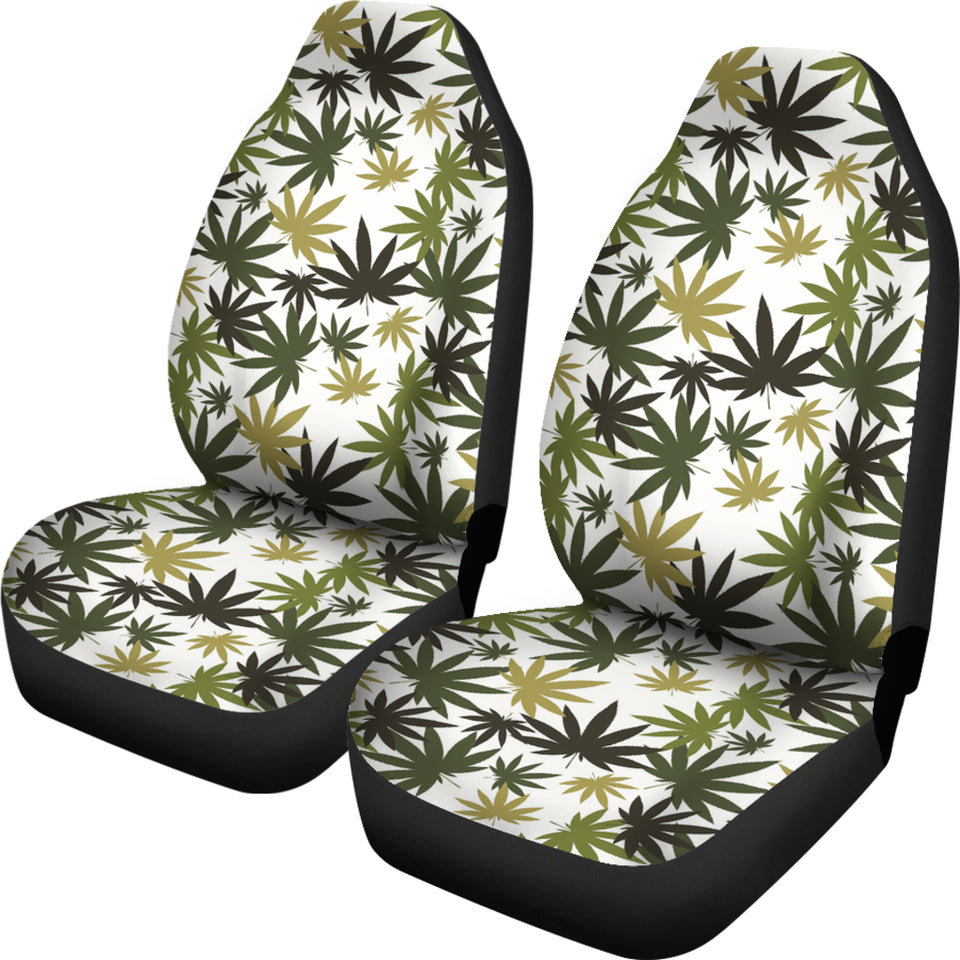 Canabis Marijuana Weed Pattern Print Design 05 Universal Fit Car Seat Covers