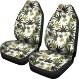 Canabis Marijuana Weed Pattern Print Design 05 Universal Fit Car Seat Covers