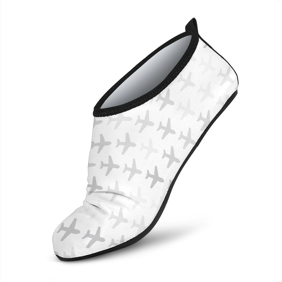 Airplane Print Pattern Aqua Shoes