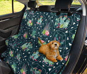 Cactus Glass Terrarium Pattern Dog Car Seat Covers