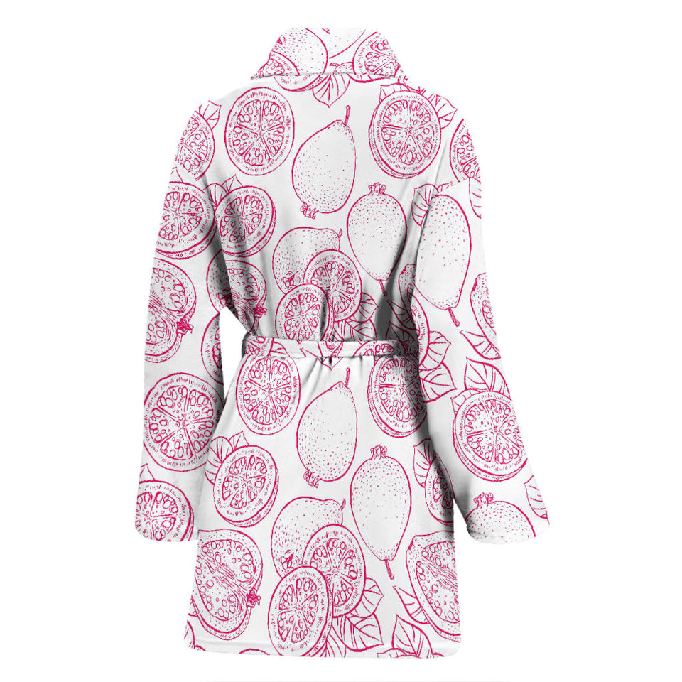 Sketch Guava Pattern Women'S Bathrobe