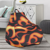 Fire Flame Dark Pattern Bean Bag Cover