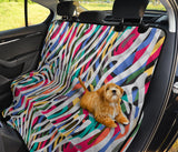 Colorful Zebra Skin Pattern Dog Car Seat Covers