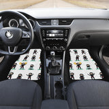 Cute Ninja Katana Sword Pattern Front And Back Car Mats
