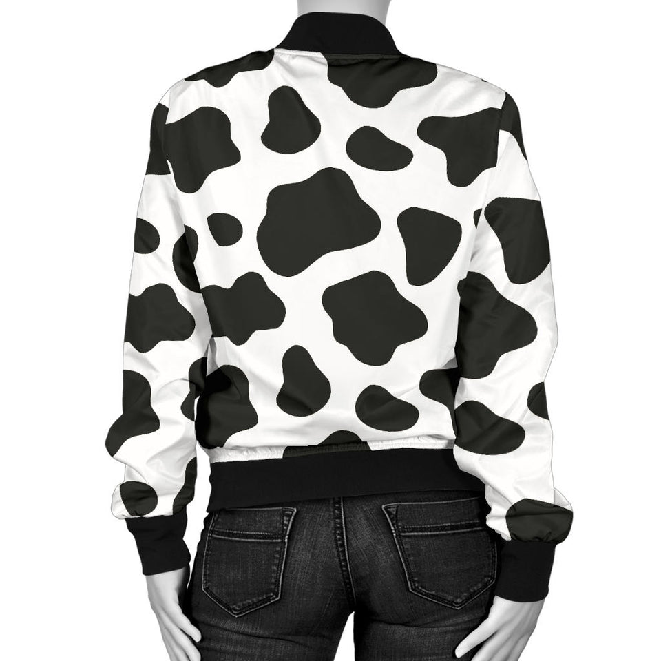 Cow Skin Pattern Women'S Bomber Jacket