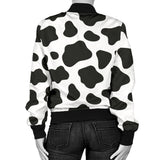 Cow Skin Pattern Women'S Bomber Jacket