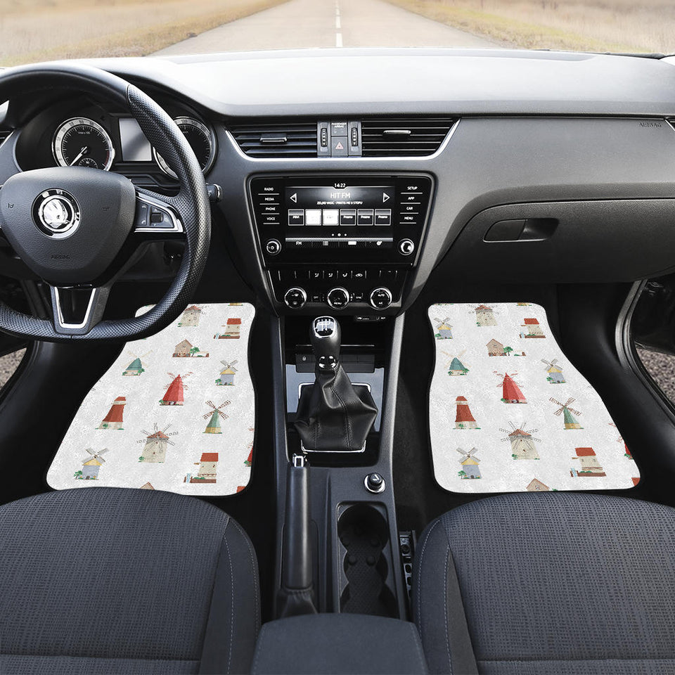 Windmill Design Pattern Front Car Mats