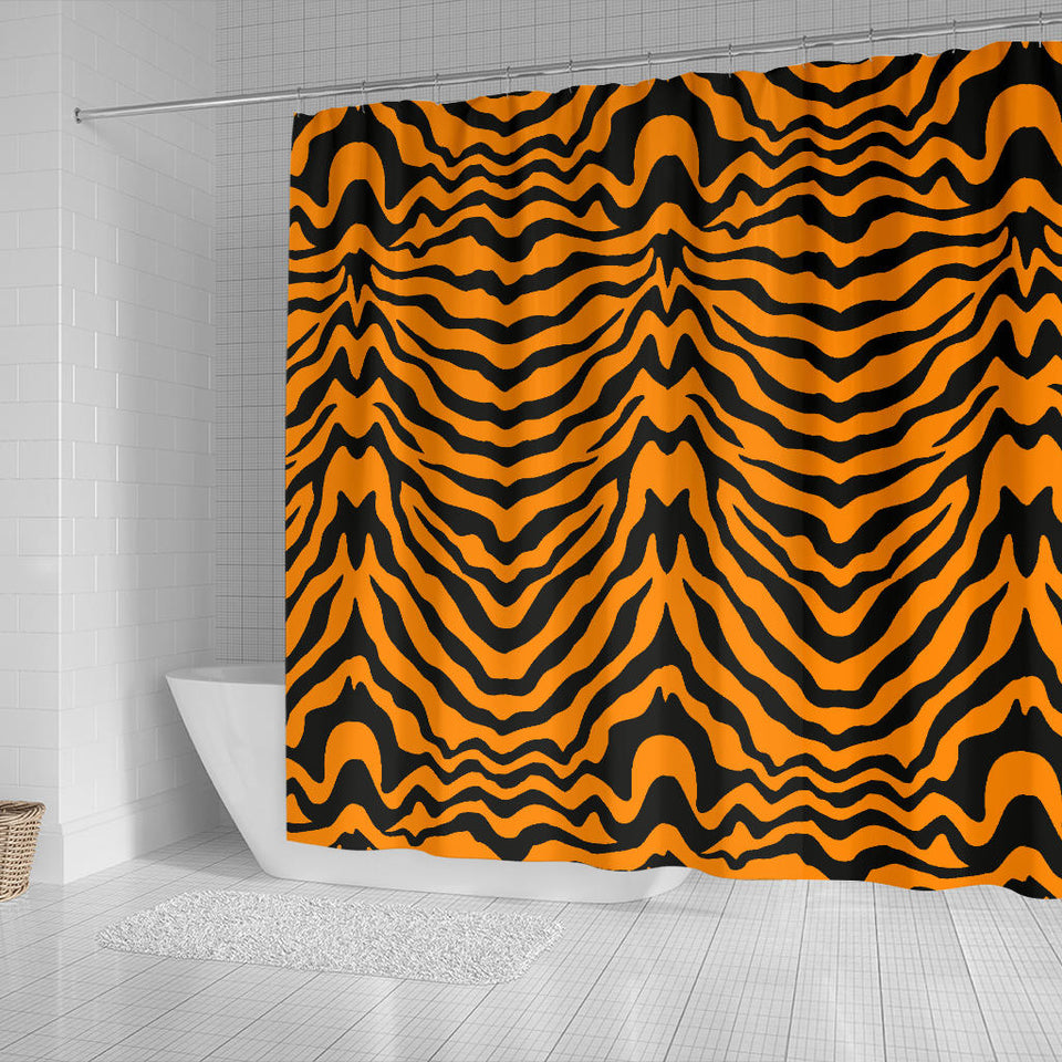 Bengal Tigers Skin Print Pattern Shower Curtain Fulfilled In US