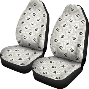 Dog Paws Pattern Print Design 03 Universal Fit Car Seat Covers