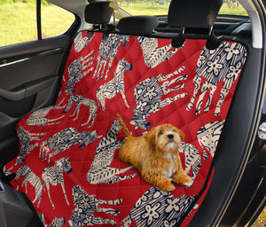 Zebra Abstract Red Background Dog Car Seat Covers