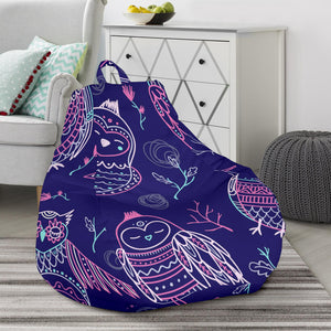 Cute Owls Pattern Boho Style Ornament Bean Bag Cover