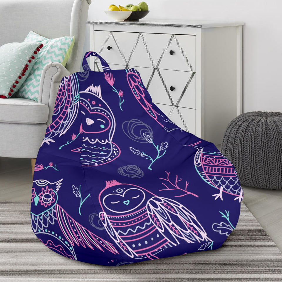 Cute Owls Pattern Boho Style Ornament Bean Bag Cover