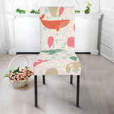 Cute Whale Pattern Dining Chair Slipcover