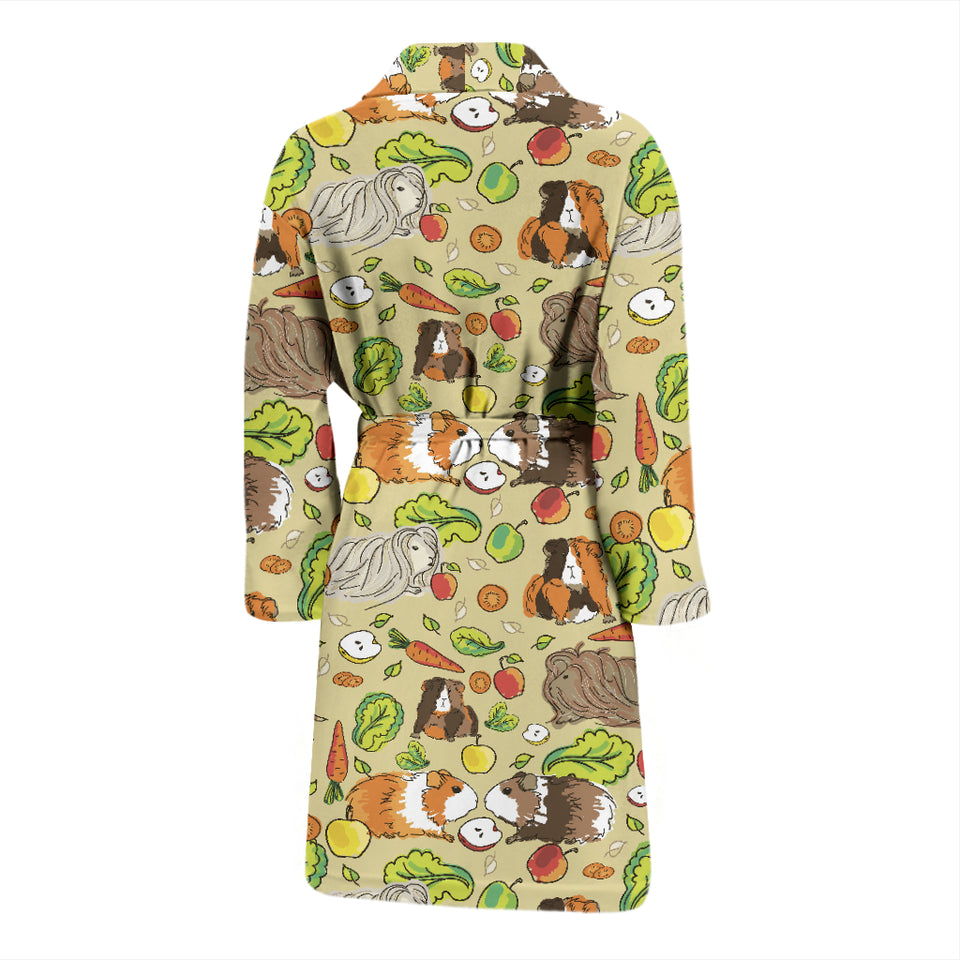 Guinea Pig Pattern Print Design 04 Men's Bathrobe