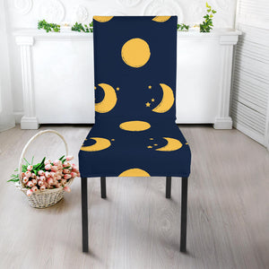 Moon Star Pattern Dining Chair Slipcover