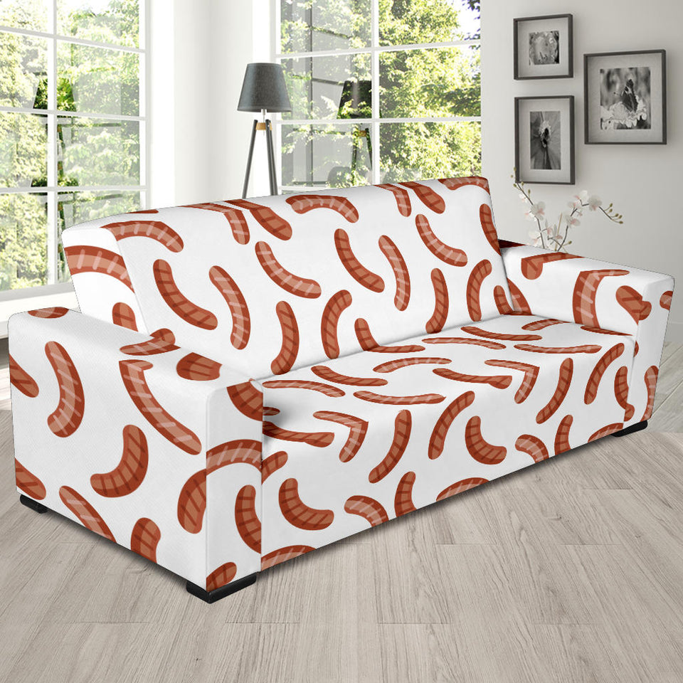 Sausage Pattern Print Design 04  Sofa Slipcover