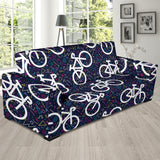 Bicycle Pattern Print Design 03 Sofa Slipcover
