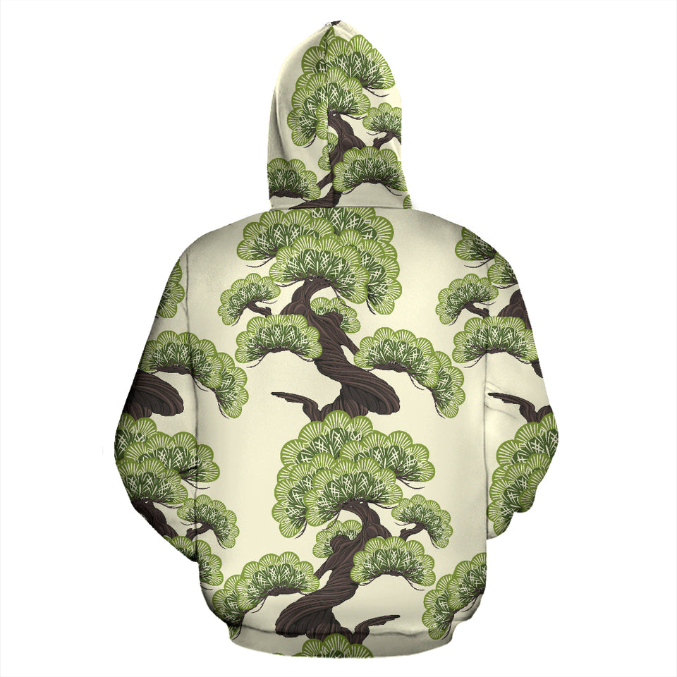 Bonsai Pattern Zip Up Hoodie