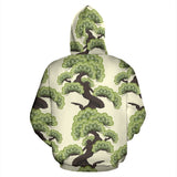Bonsai Pattern Zip Up Hoodie