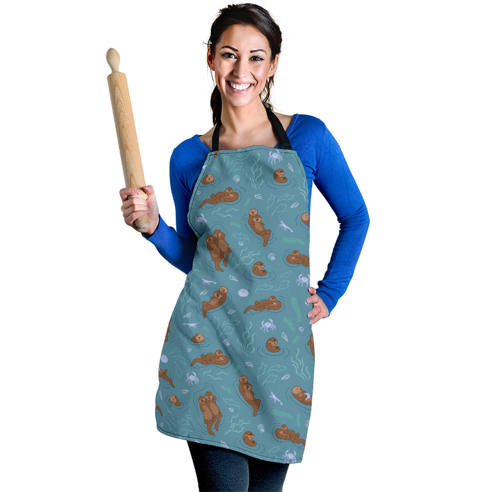 Sea Otters Pattern Adjustable Apron