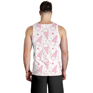 Hand drawn ice cream pattern Men Tank Top
