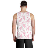 Hand drawn ice cream pattern Men Tank Top