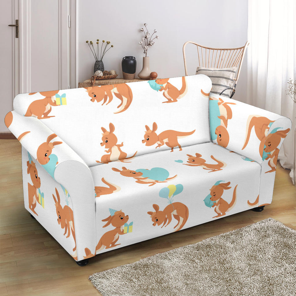 Cute Kangaroo Pattern Loveseat Couch Slipcover