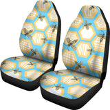 Bee Honeycomb Pattern Universal Fit Car Seat Covers