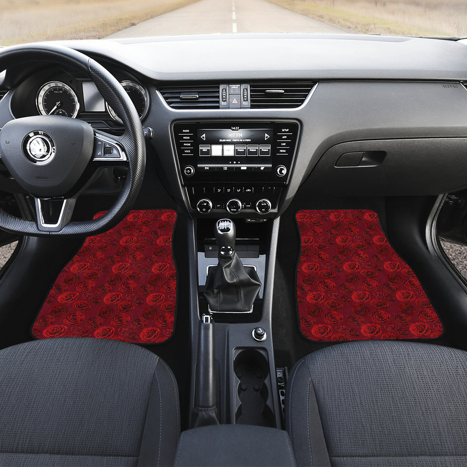 Rose Pattern Print Design 03 Front Car Mats