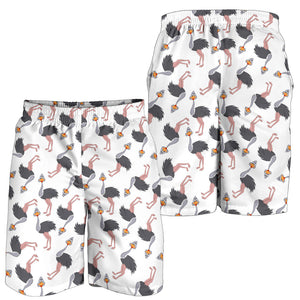 Ostrich Pattern Print Design 02 Men Shorts