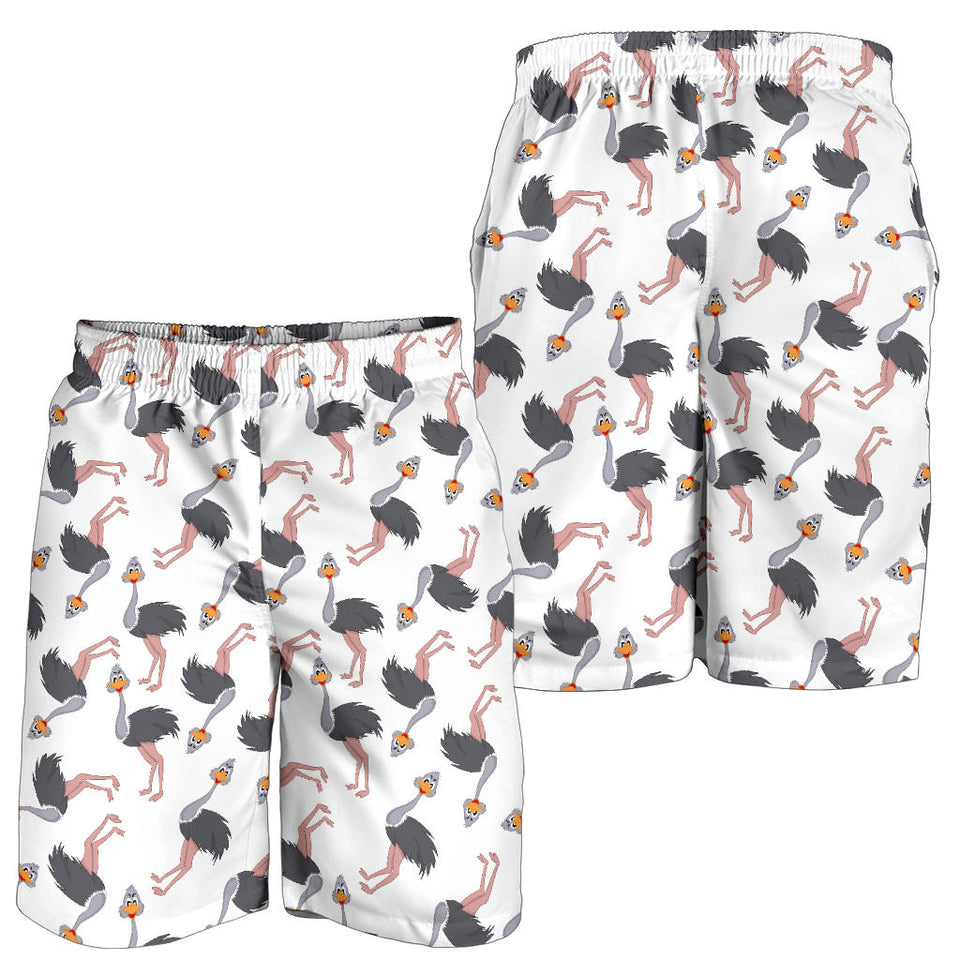 Ostrich Pattern Print Design 02 Men Shorts