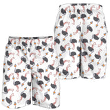 Ostrich Pattern Print Design 02 Men Shorts