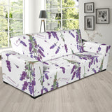 Lavender Flower Design Pattern Sofa Slipcover
