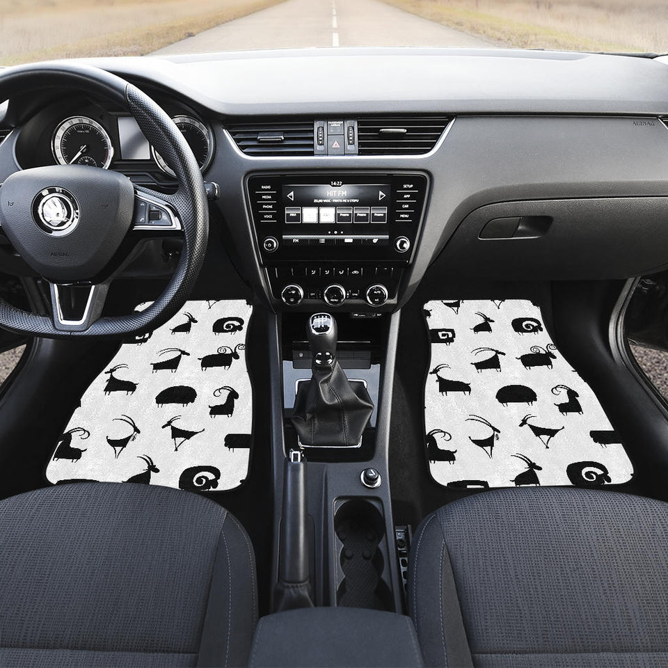Goat Ram Pattern Front And Back Car Mats