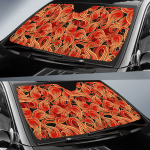 Fire Flame Pattern Car Sun Shade