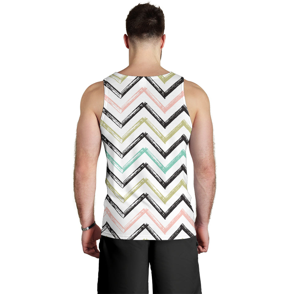 zigzag  chevron paint pattern Men Tank Top