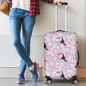 Beautiful Toucan Flower Leaves Cabin Suitcases Luggages