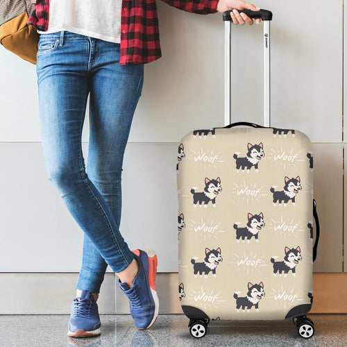 Cute Siberian Husky Cabin Suitcases Luggages