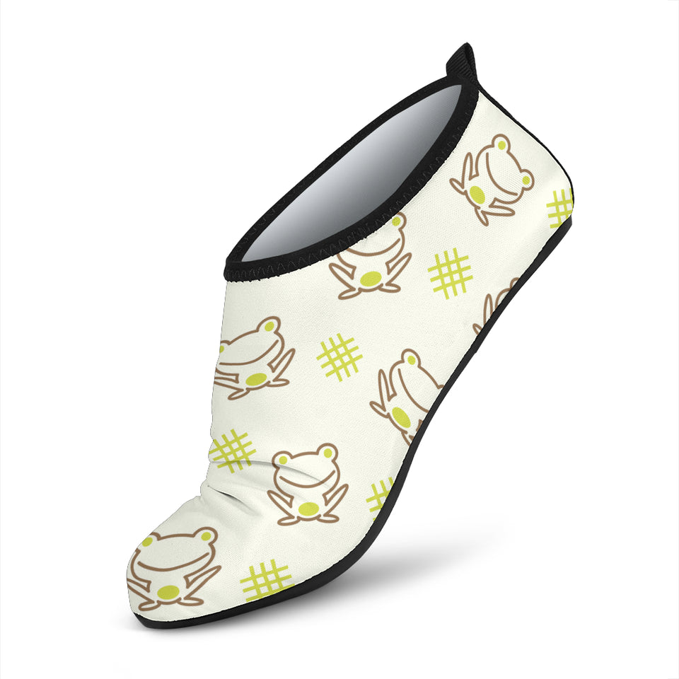 Cute Cartoon Frog Baby Pattern Aqua Shoes